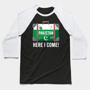 Pakistan here I come. Pakistani flag travel design Baseball T-Shirt